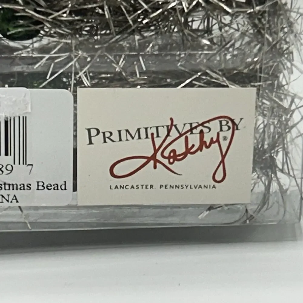 Christmas Glass Beads Tinsel Garland - Vintage Style - Primitives by Kathy